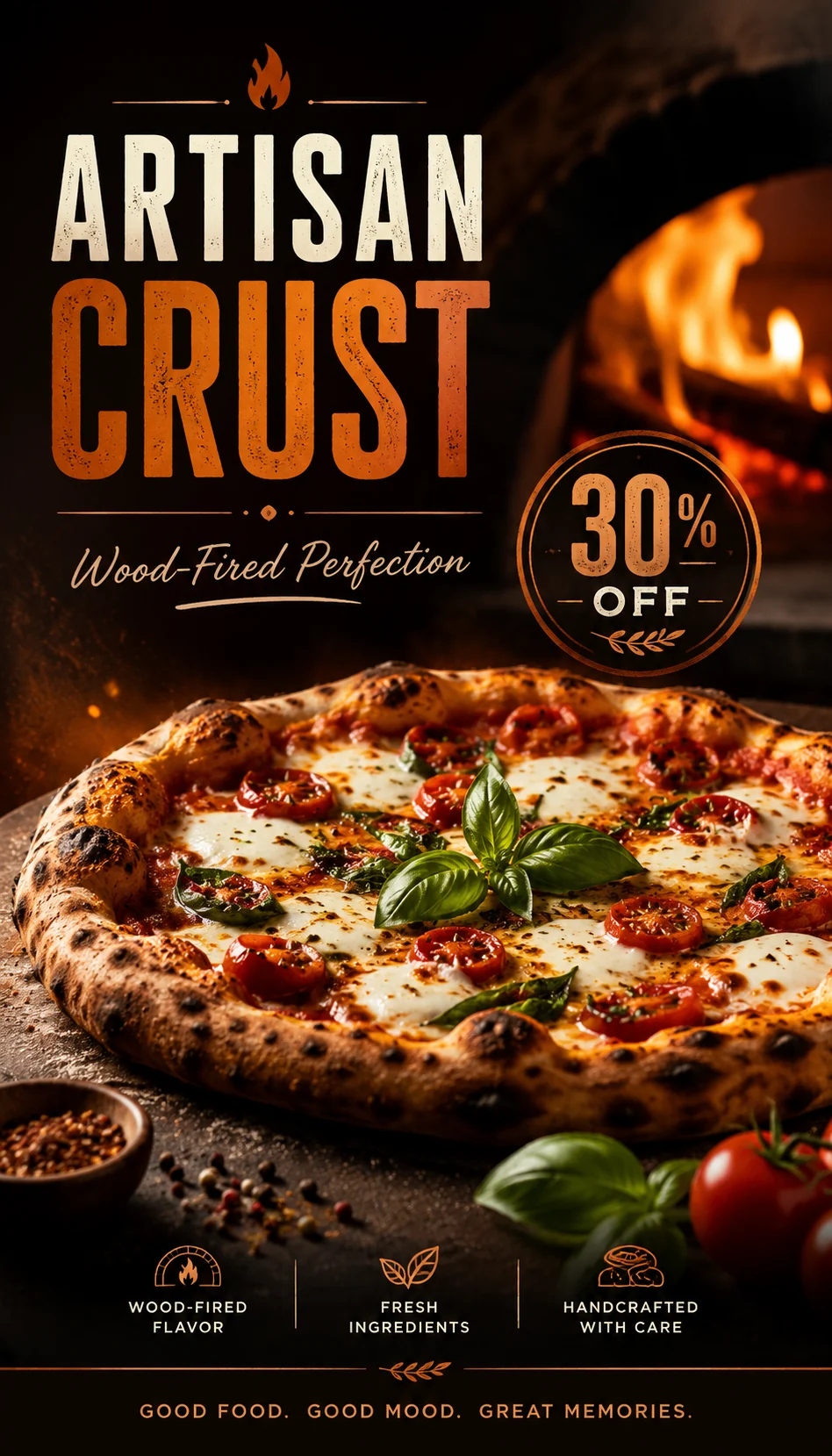 Artisan Crust Restaurant Standee Design