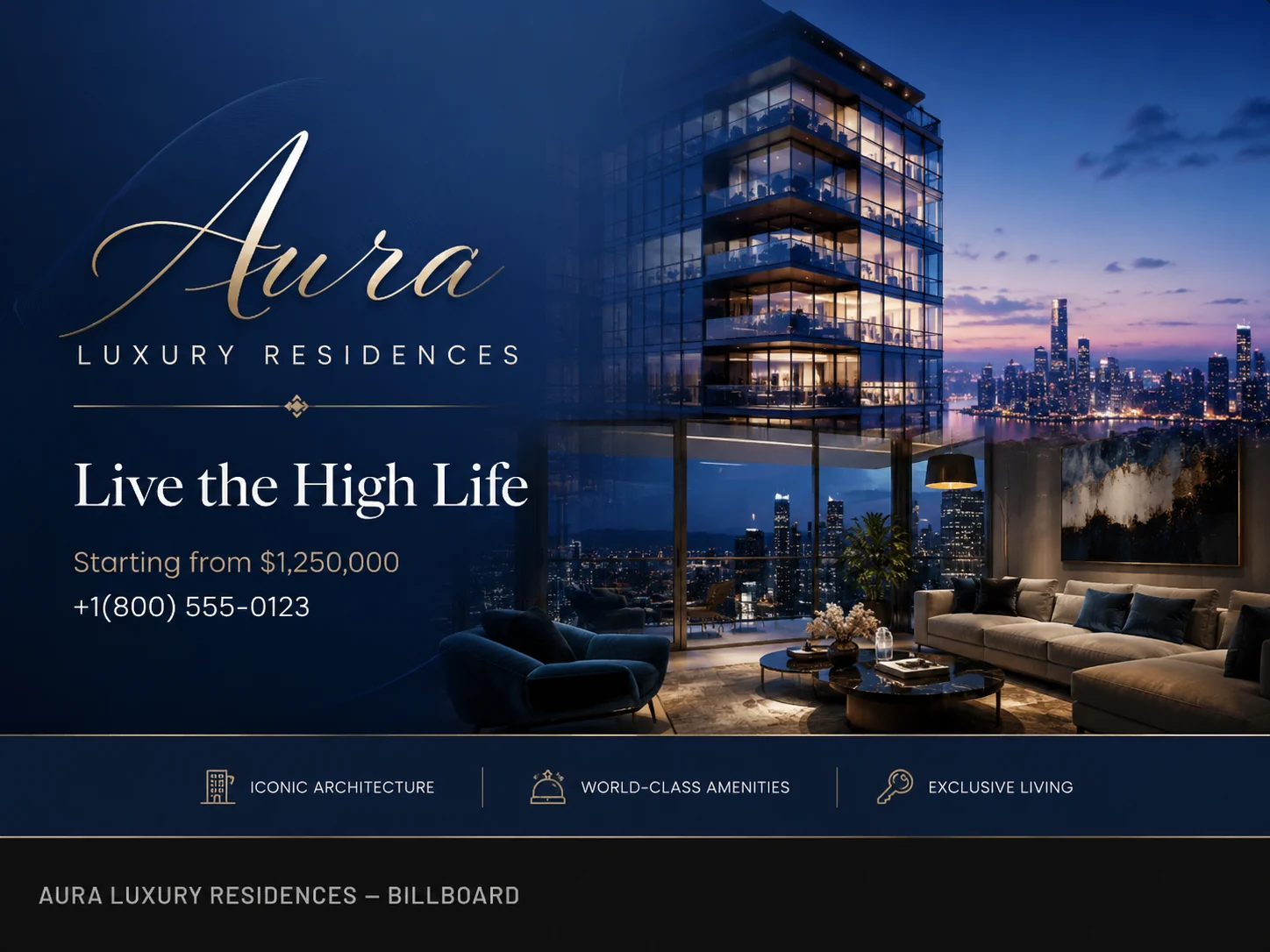 Aura Luxury Residences Billboard Design