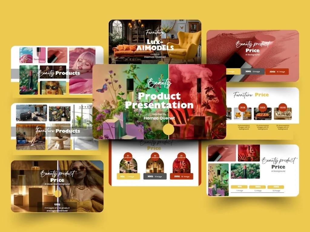 Beauty and furniture product presentation deck