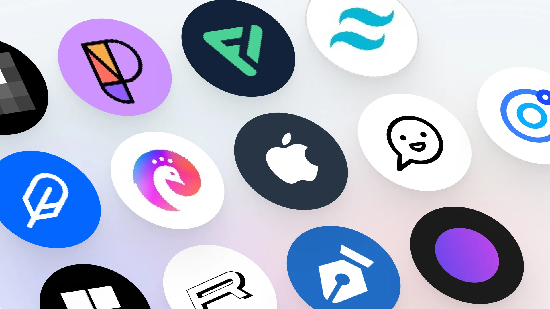 Collection of colorful logo and app icon concepts
