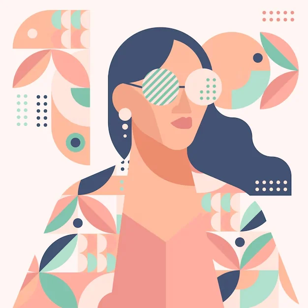 Geometric portrait vector illustration