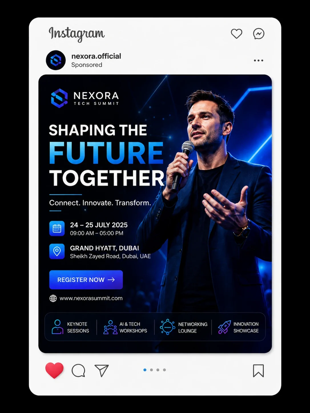 Nexora tech summit Instagram ad