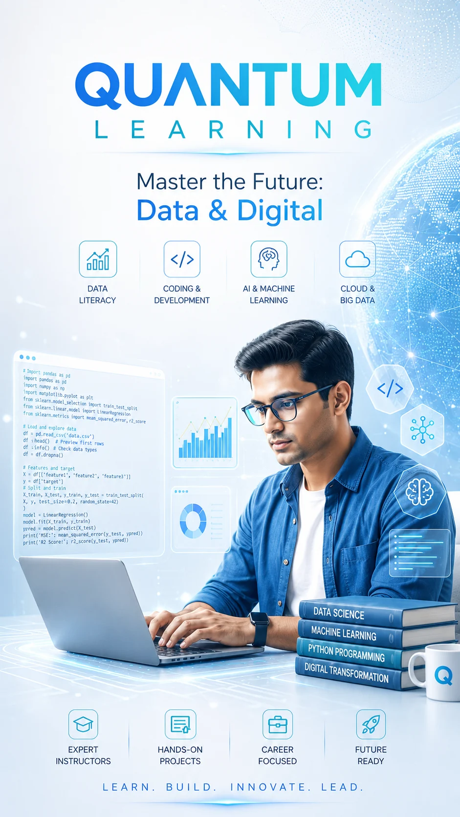 Quantum Learning Education Standee Design