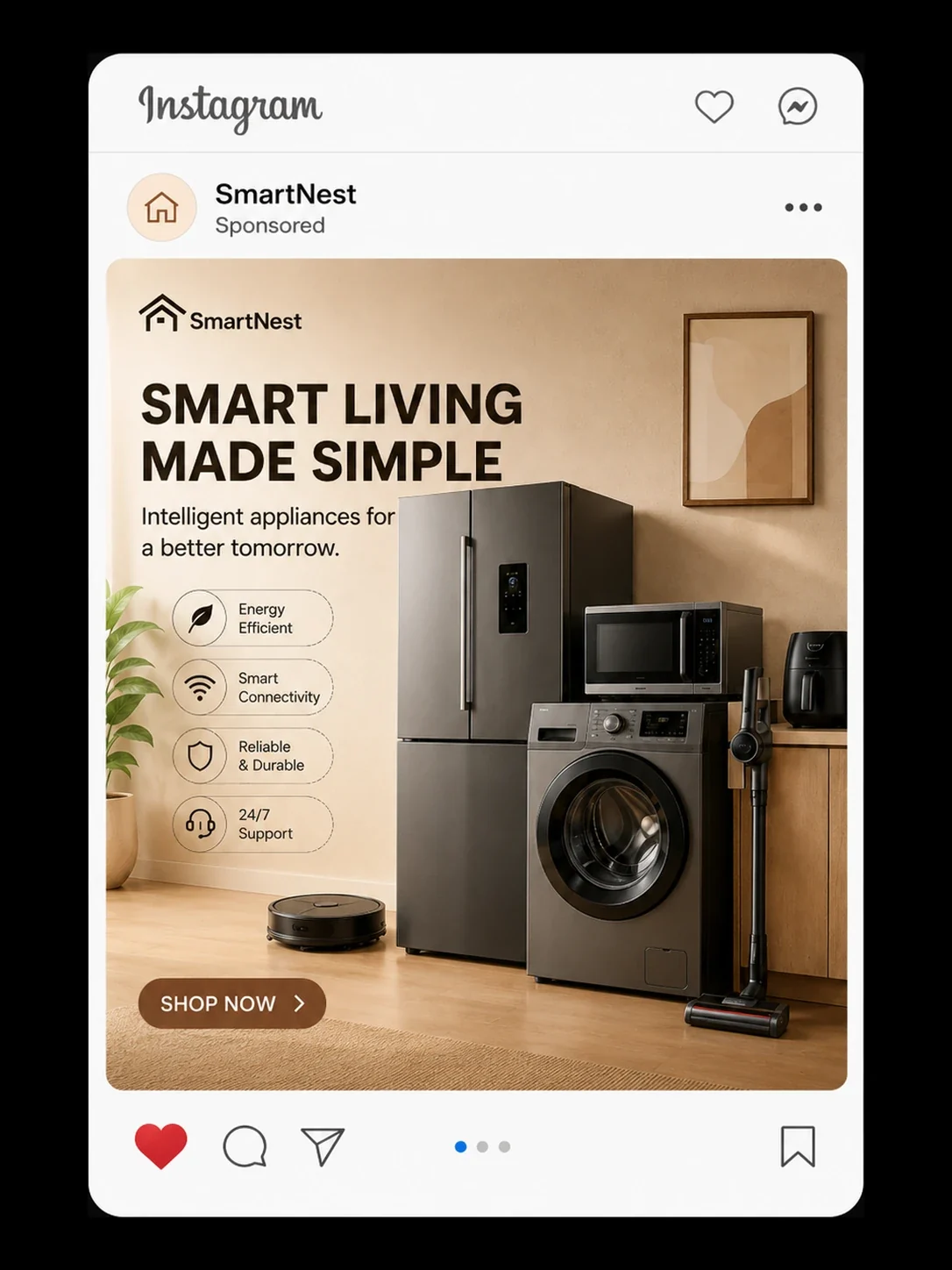 SmartNest appliances Instagram ad
