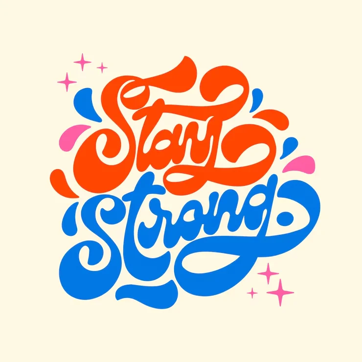 Start Strong custom lettering artwork